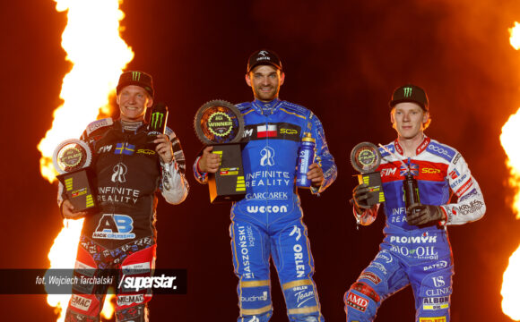 Dan Bewley na podium SGP w Rydze