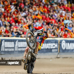 Dan Bewley na podium Speedway Grand Prix w Toruniu